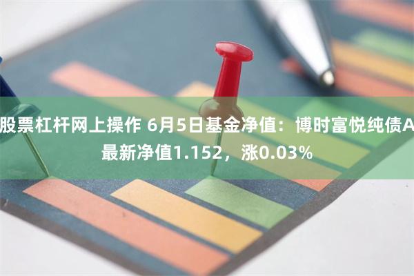 股票杠杆网上操作 6月5日基金净值：博时富悦纯债A最新净值1.152，涨0.03%