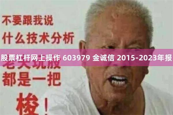 股票杠杆网上操作 603979 金诚信 2015-2023年报