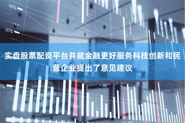 实盘股票配资平台并就金融更好服务科技创新和民营企业提出了意见建议